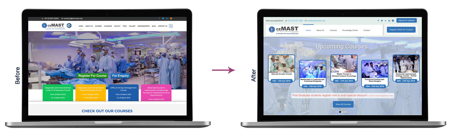 website done for cemast - transformation