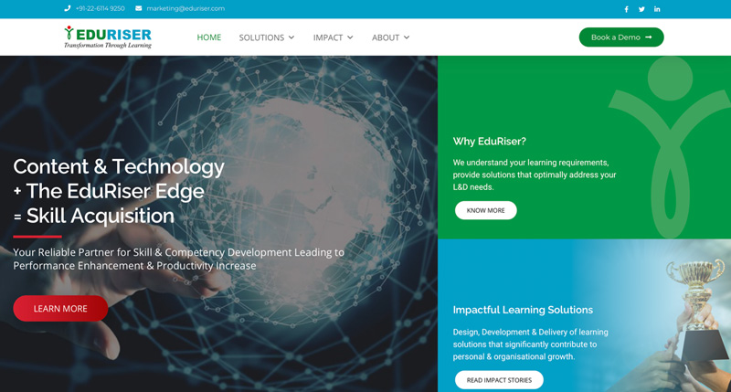 Eduriser case study - website