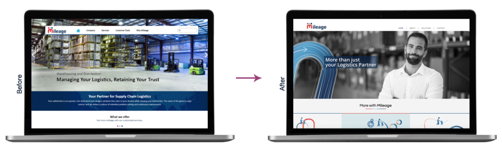 digital transformation for mileagelogistics website
