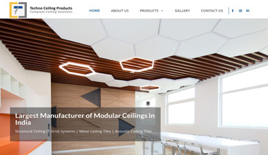 techno ceiling products website